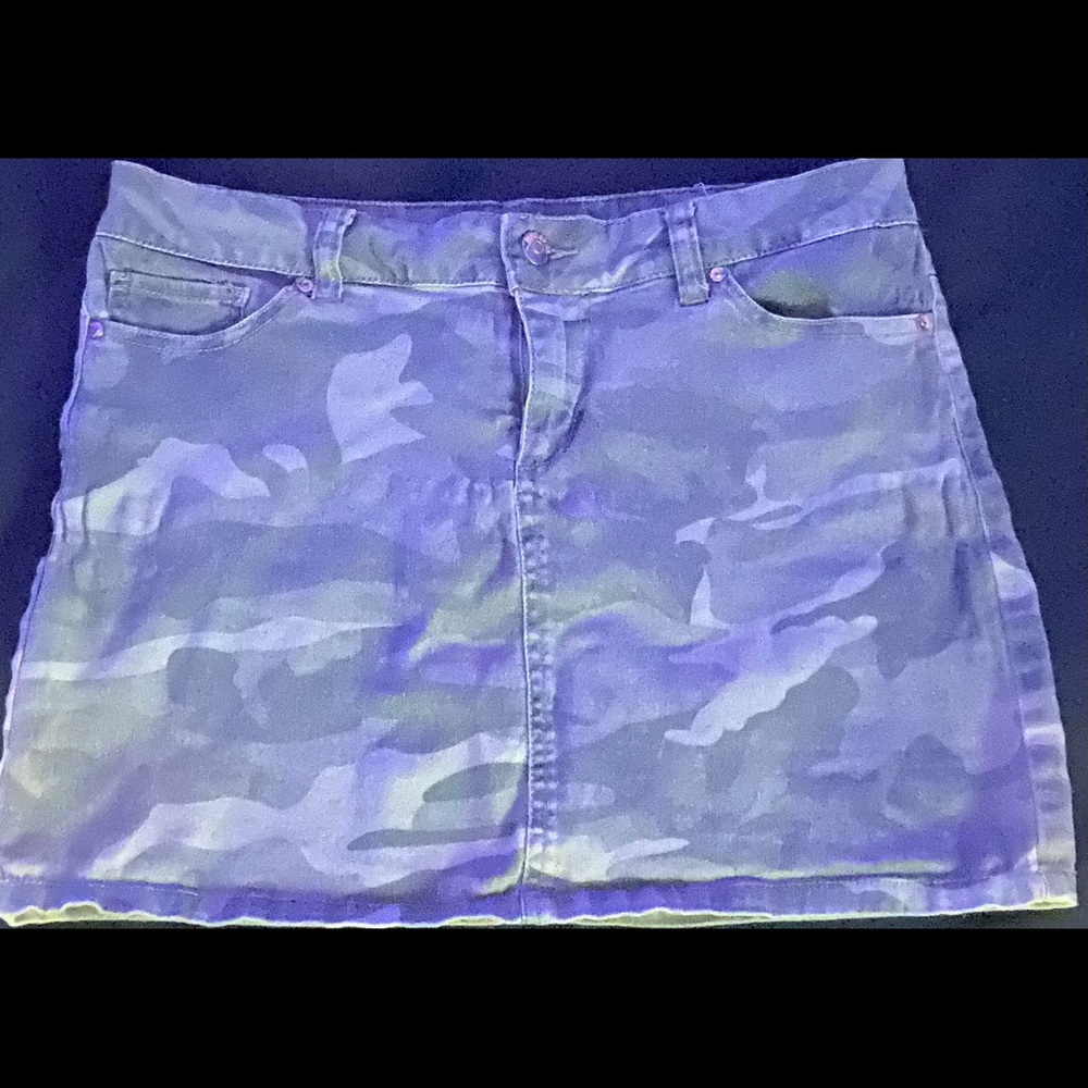cute camo short skirt